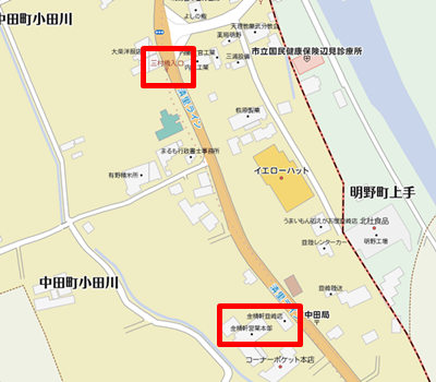 金精軒韮崎店の地図