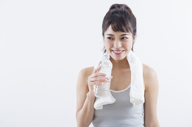 トレーニング後の女性