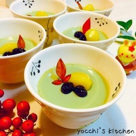 青汁豆乳プリン